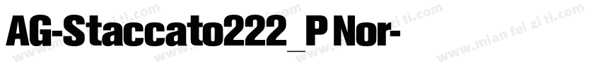AG-Staccato222_P Nor字体转换